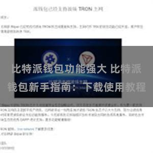 比特派钱包功能强大 比特派钱包新手指南：下载使用教程