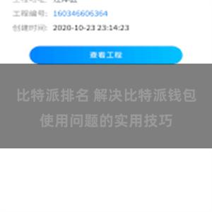 比特派排名 解决比特派钱包使用问题的实用技巧