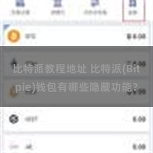 比特派教程地址 比特派(Bitpie)钱包有哪些隐藏功能？