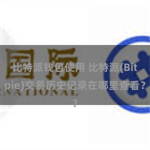 比特派钱包使用 比特派(Bitpie)交易历史记录在哪里查看？